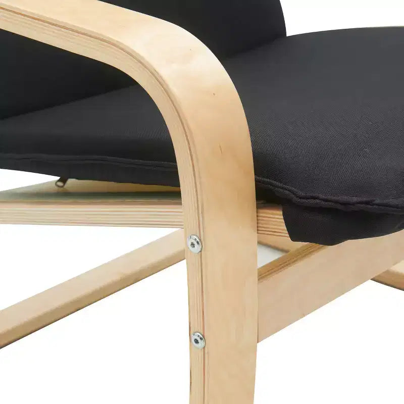 Chaise d'appoint en bois courbé