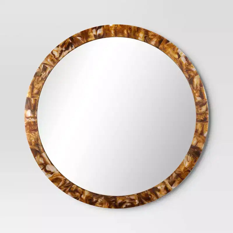 30" Round Pieced Faux Horn Wall Mirror - Threshold™