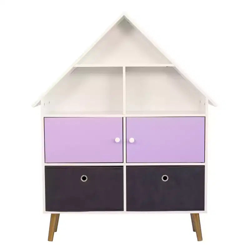 Organisateur de rangement pour maison de poupée pour enfants, violet