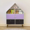 Organisateur de rangement pour maison de poupée pour enfants, violet