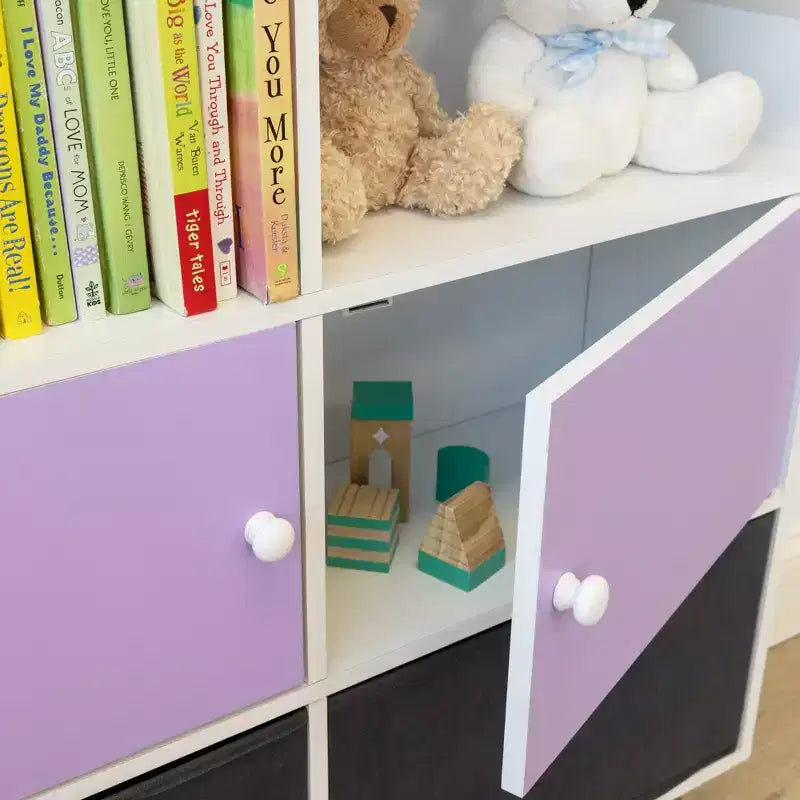 Organisateur de rangement pour maison de poupée pour enfants, violet