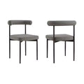 Lot de 2 chaises de salle à manger Shannon en fer et similicuir mat