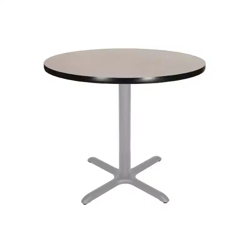 Hampden Furnishings 30" Bennet Collection Round with X Base Dining Table Gray/Gray Nebula