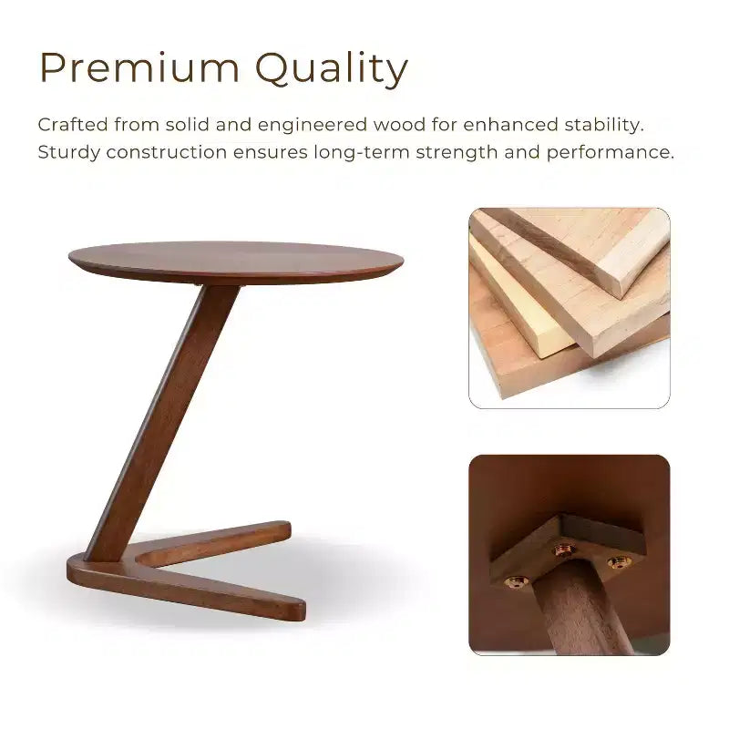 Ensemble table d'appoint et chaise Century Modern Accent Noyer