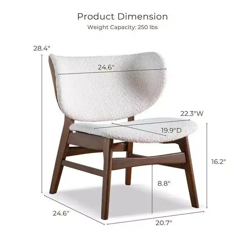 Ensemble table d'appoint et chaise Century Modern Accent Noyer
