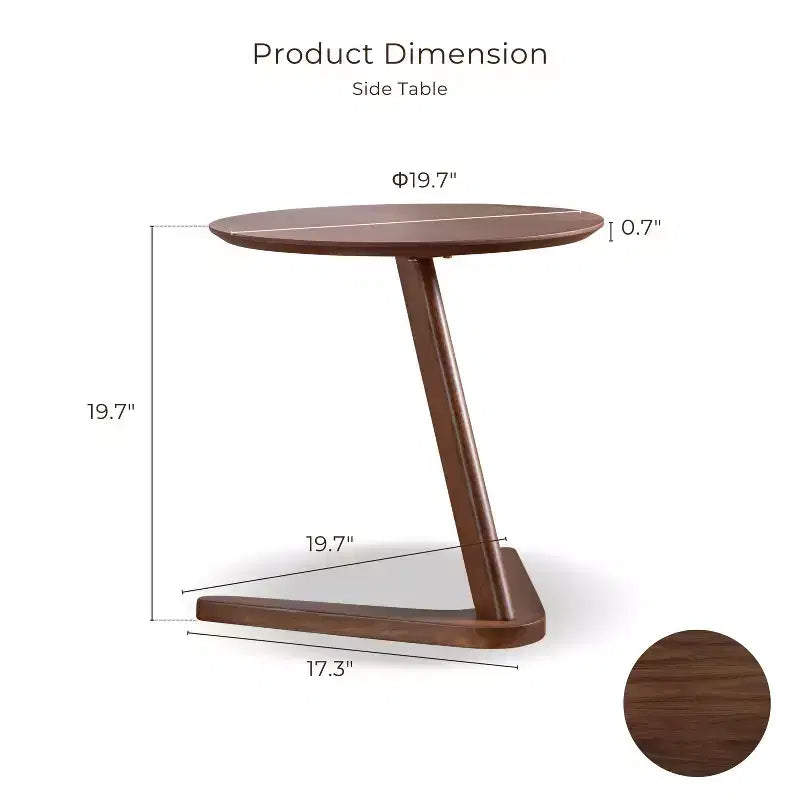 Ensemble table d'appoint et chaise Century Modern Accent Noyer