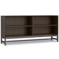WyndenHall 30" Devlin Low Wide Bookcase Walnut Brown