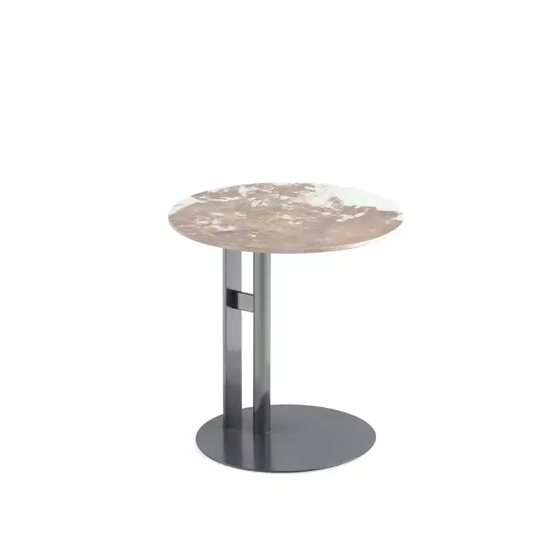 Manhattan Comfort Alondra Sintered Stone Top End Table Black