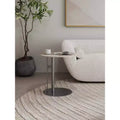 Table d'appoint noire avec plateau en pierre frittée