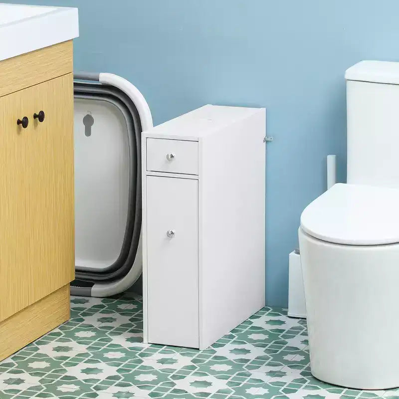 Organisateur de salle de bain sur pied, gain de place, rangement étroit