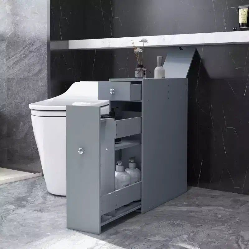 Organisateur de salle de bain sur pied, gain de place, rangement étroit
