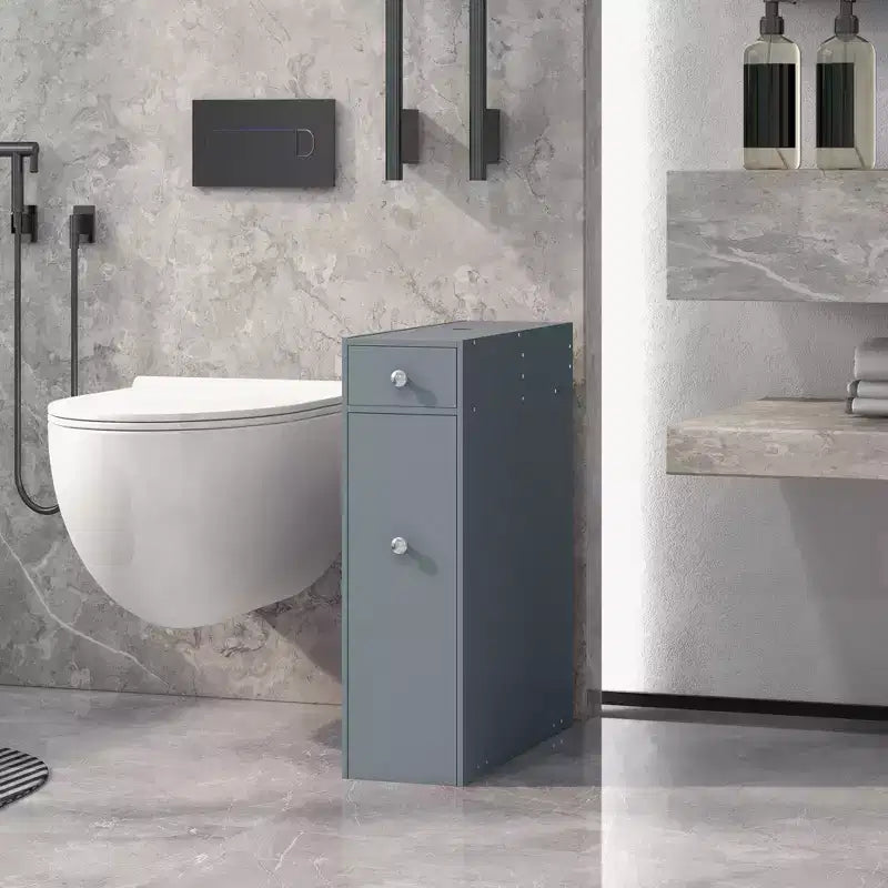 Organisateur de salle de bain sur pied, gain de place, rangement étroit
