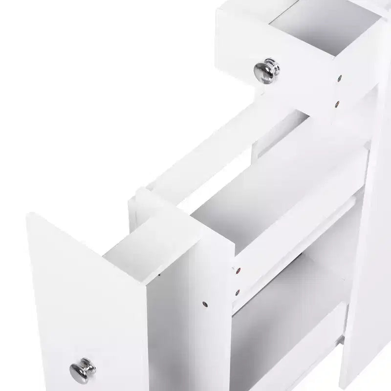 Organisateur de salle de bain sur pied, gain de place, rangement étroit