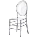 Fabulaxe Modern Acrylic Crystal Ice Chair Florence Dining Chair Stackable Transparent Seating for Events and Weddings