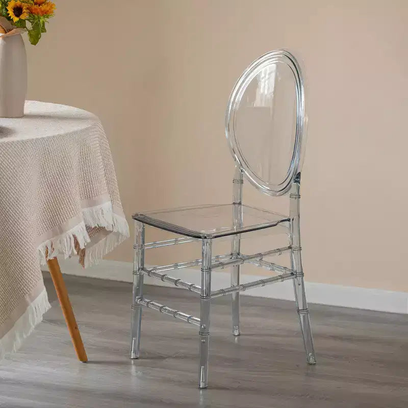 Chaise de salle à manger moderne en acrylique et cristal, modèle « Ice »