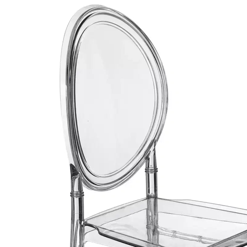 Chaise de salle à manger moderne en acrylique et cristal, modèle « Ice »