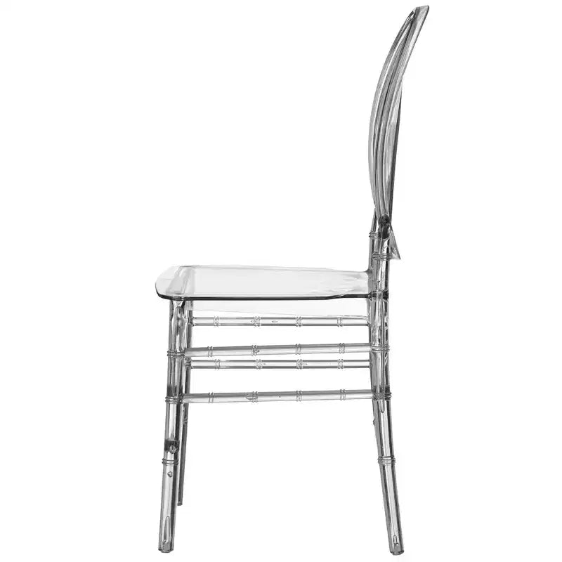 Chaise de salle à manger moderne en acrylique et cristal, modèle « Ice »