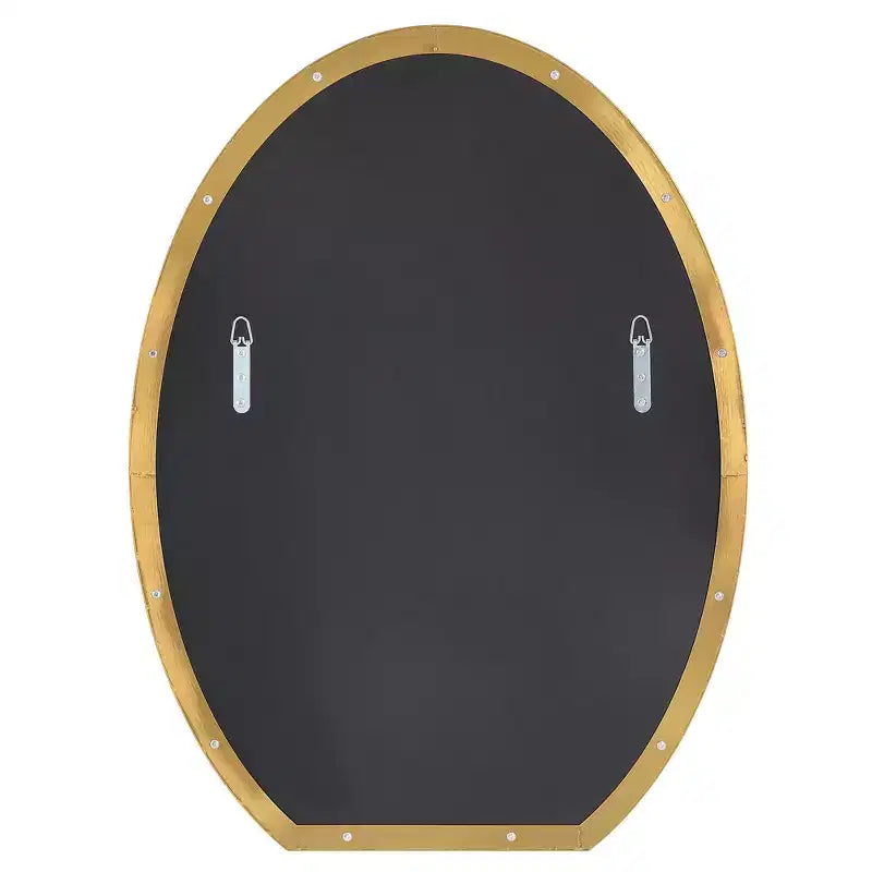 Miroir mural ovale en laiton brossé plaqué