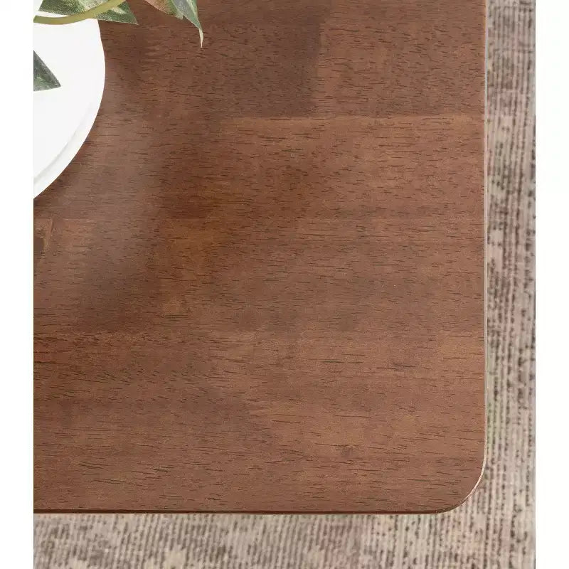 Table de bistrot en bois brun noyer