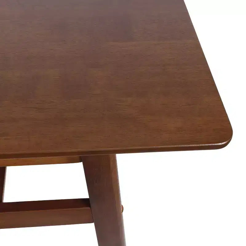Table de bistrot en bois brun noyer