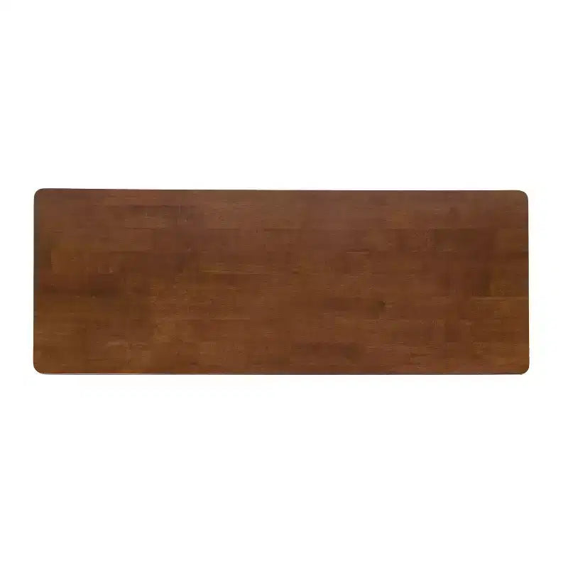 Table de bistrot en bois brun noyer