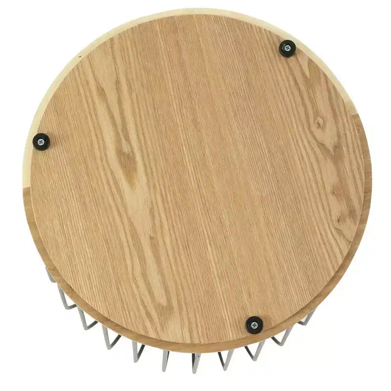 Table d'appoint moderne du milieu du siècle - Table d'appoint en bois et métal