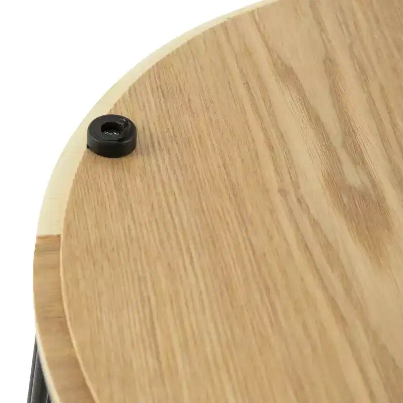 Table d'appoint moderne du milieu du siècle - Table d'appoint en bois et métal