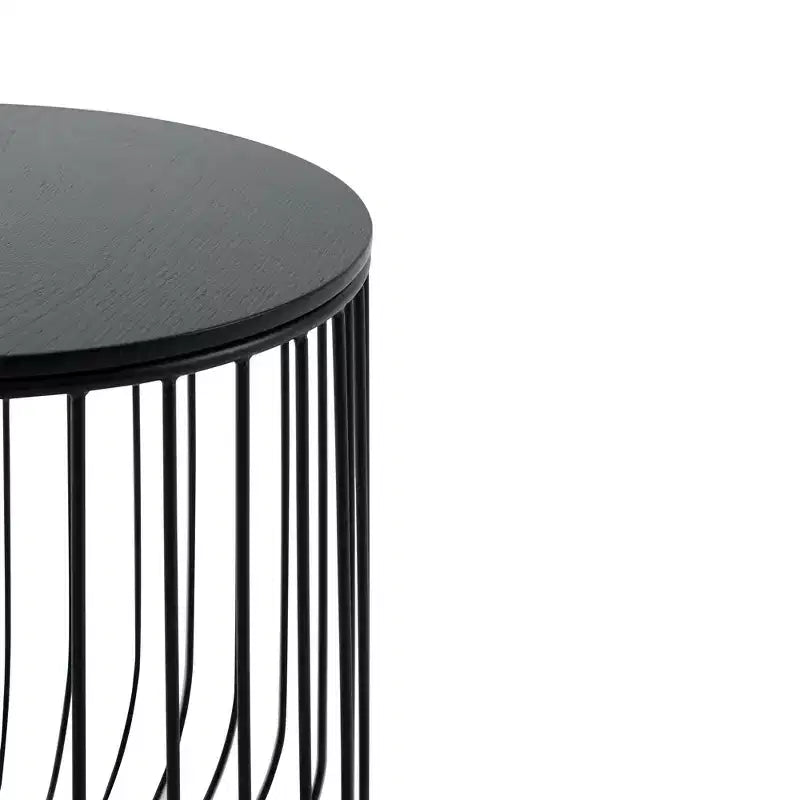 Table d'appoint moderne du milieu du siècle - Table d'appoint en bois et métal