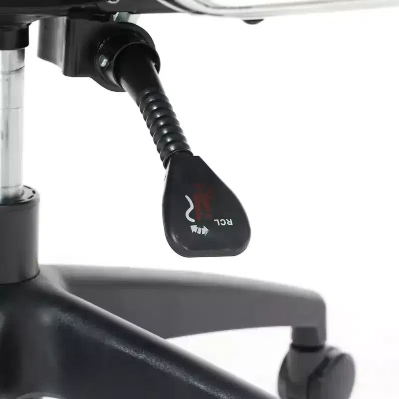 Fauteuil de bureau à dossier haut en cuir nervuré - Pivotant avec cadre en acier robuste