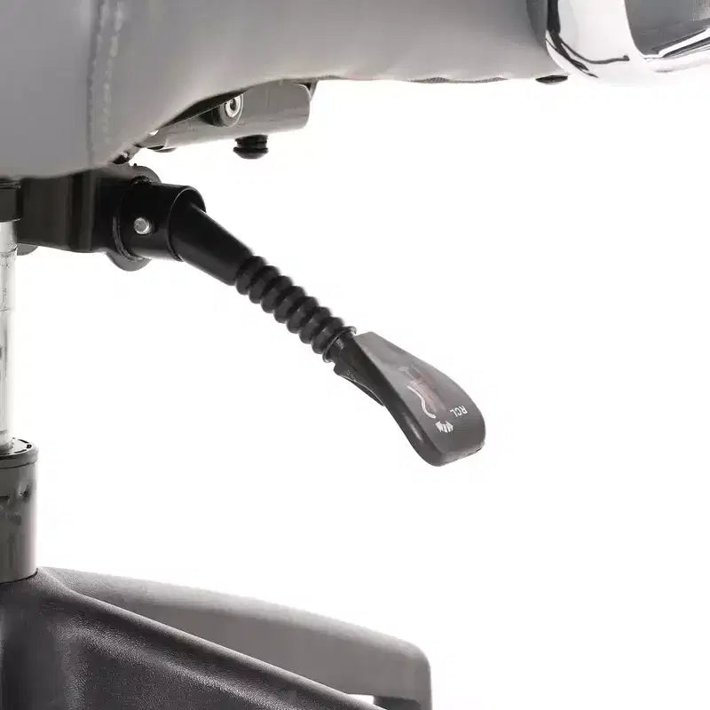 Fauteuil de bureau à dossier haut en cuir nervuré - Pivotant avec cadre en acier robuste