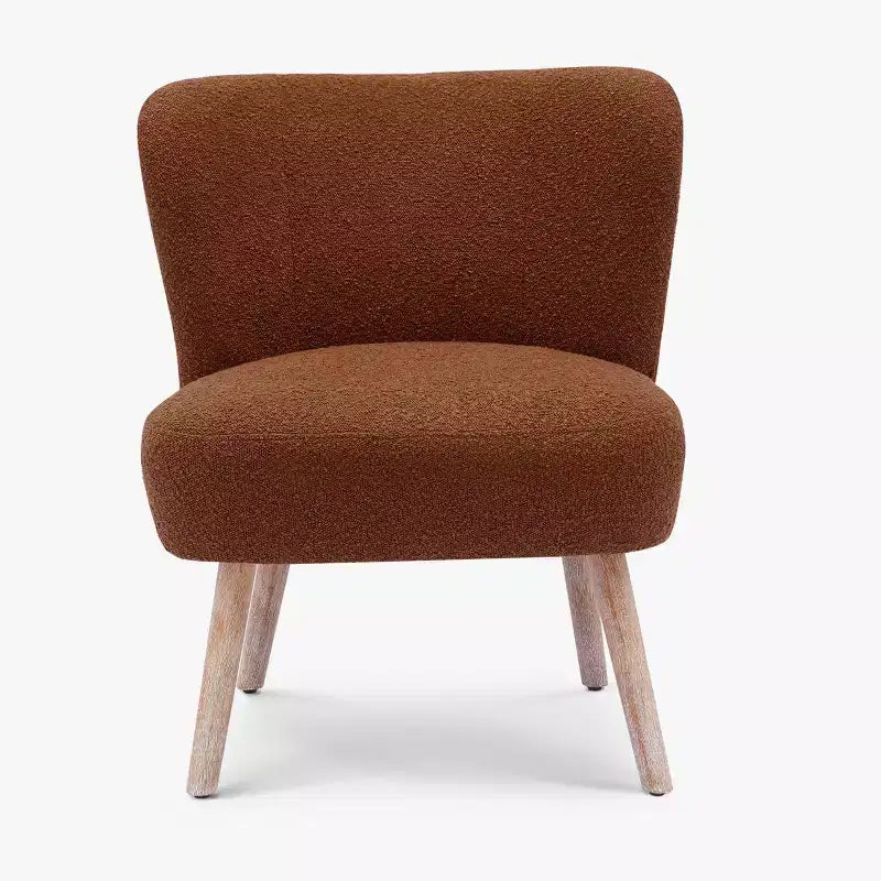 WestinTrends Genevieve 25 Wide Upholstered Boucle Armless Accent Chair