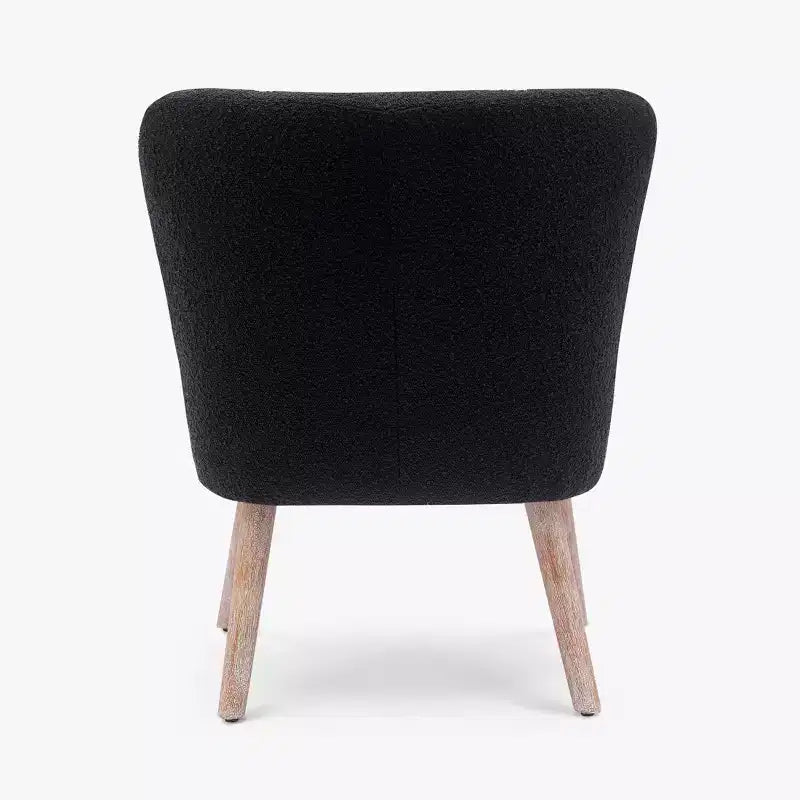 Fauteuil d'appoint sans accoudoirs large en bouclette