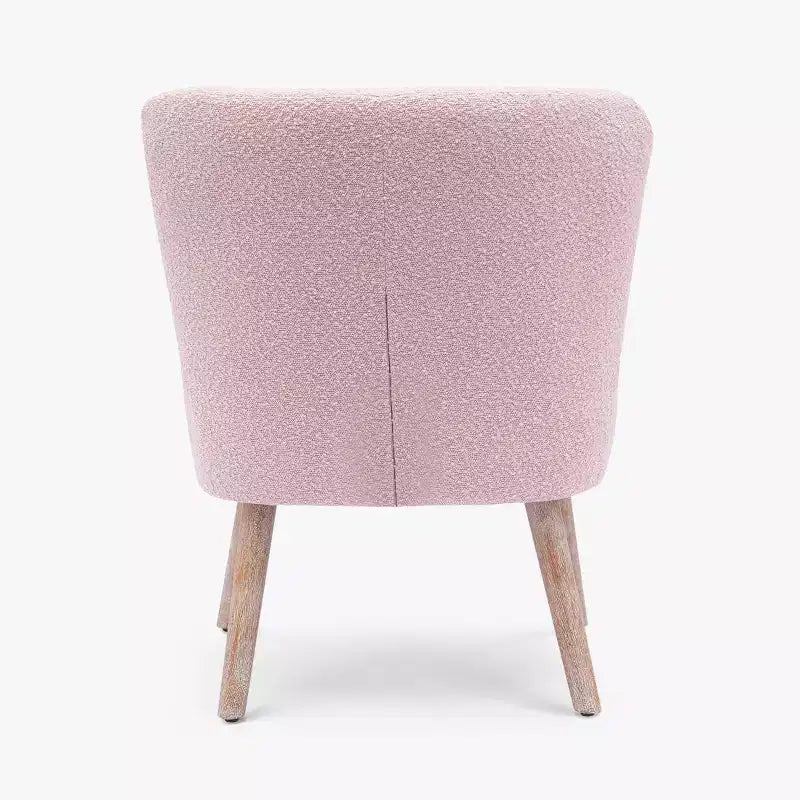 Fauteuil d'appoint sans accoudoirs large en bouclette