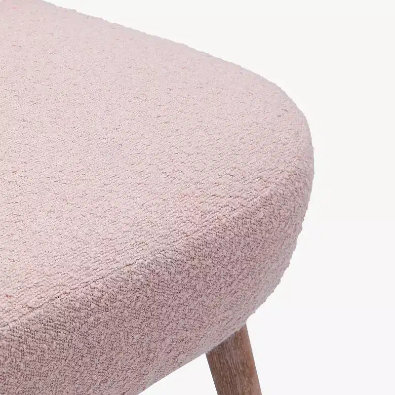 Fauteuil d'appoint sans accoudoirs large en bouclette