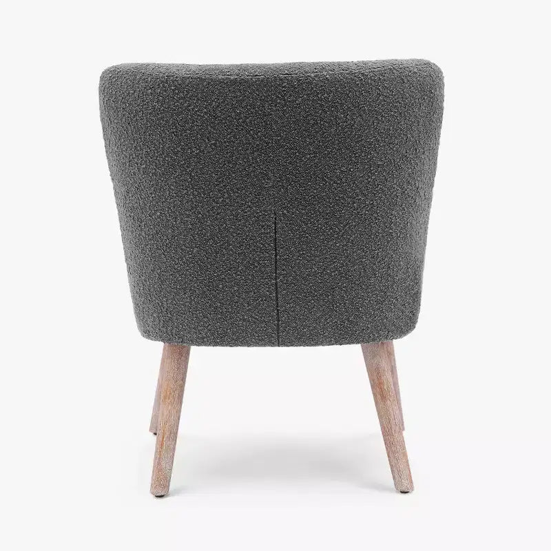 Fauteuil d'appoint sans accoudoirs large en bouclette