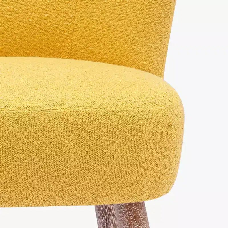 Fauteuil d'appoint sans accoudoirs large en bouclette