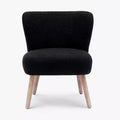 Fauteuil d'appoint sans accoudoirs large en bouclette