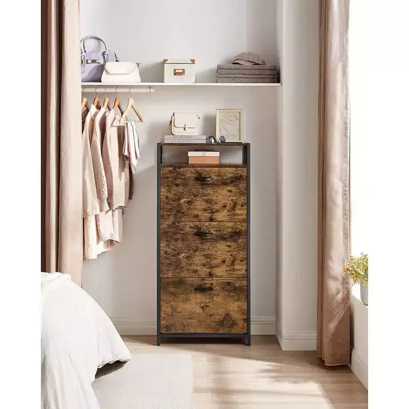 Meuble à chaussures avec 3 portes basculantes, étagère de rangement avec compartiment ouvert