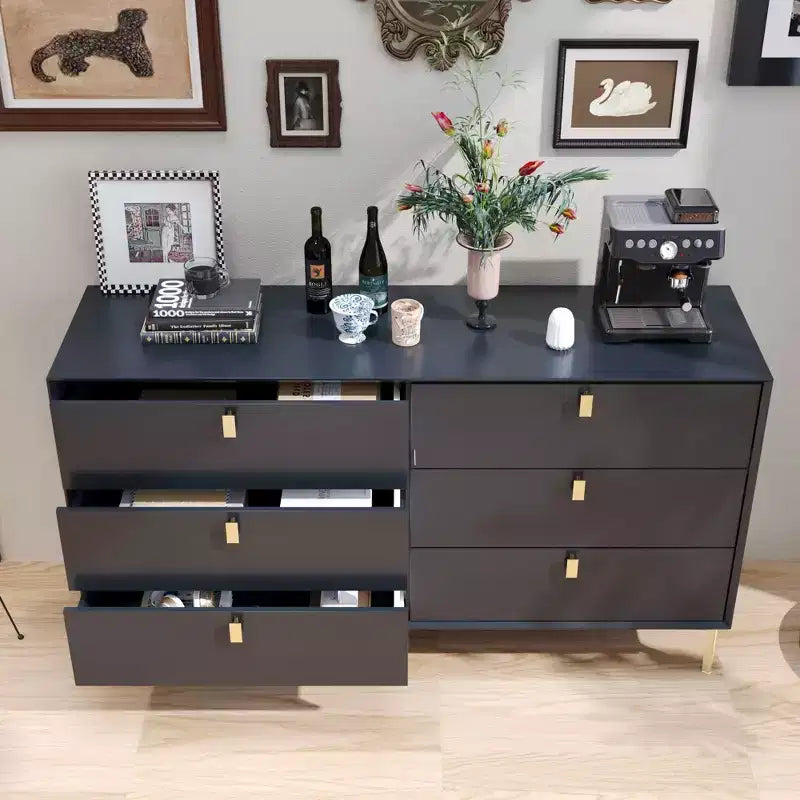 Commode de rangement à 6 tiroirs, commode moderne