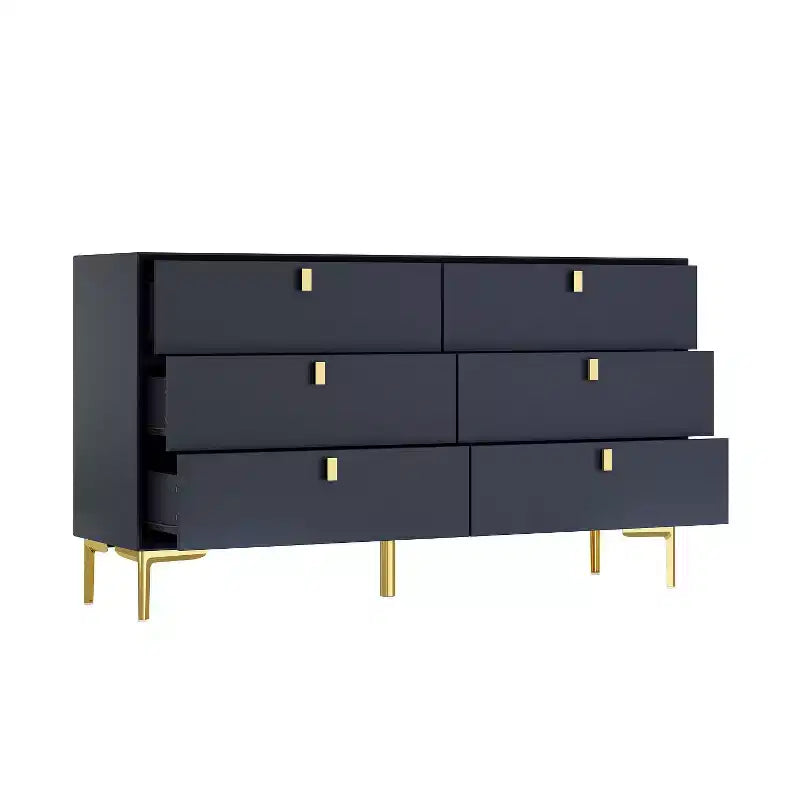 Commode de rangement à 6 tiroirs, commode moderne