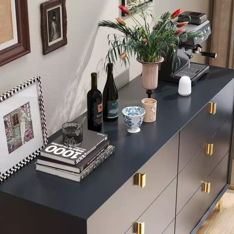 Commode de rangement à 6 tiroirs, commode moderne