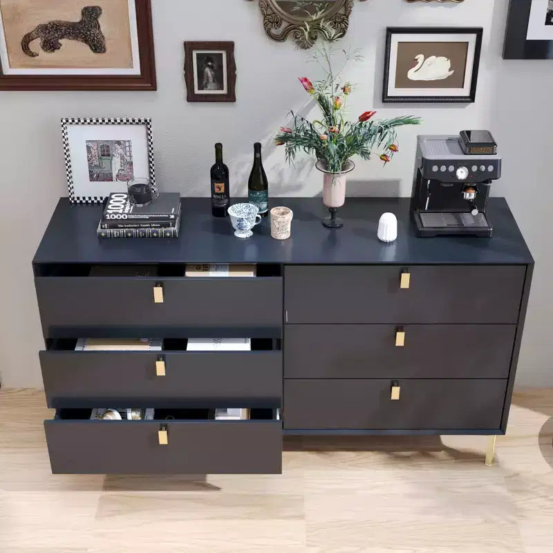 Commode de rangement à 6 tiroirs, commode moderne
