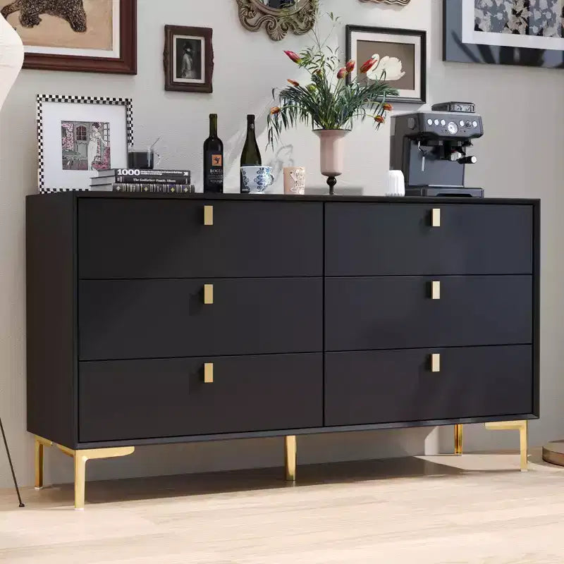 Commode de rangement à 6 tiroirs, commode moderne