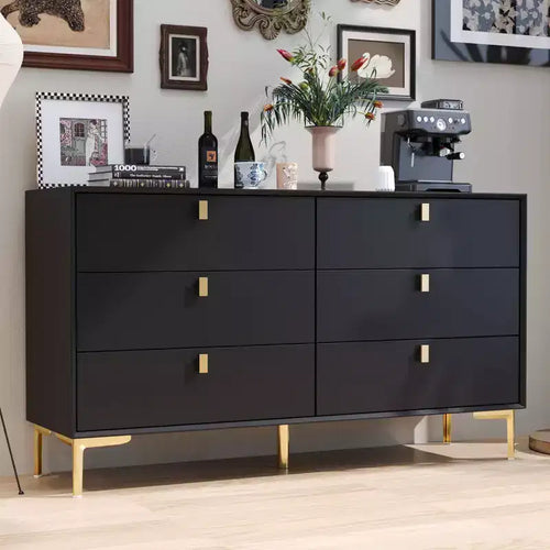 Commode de rangement à 6 tiroirs, commode moderne
