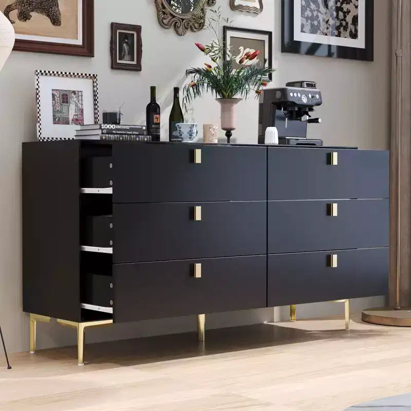Commode de rangement à 6 tiroirs, commode moderne