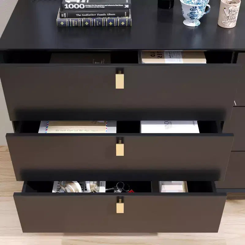 Commode de rangement à 6 tiroirs, commode moderne