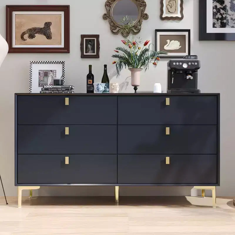 Commode de rangement à 6 tiroirs, commode moderne