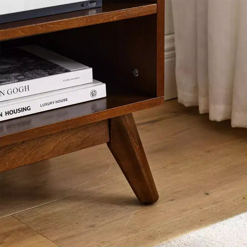 Meuble TV moderne en rotin pour TV jusqu'à 65 pouces