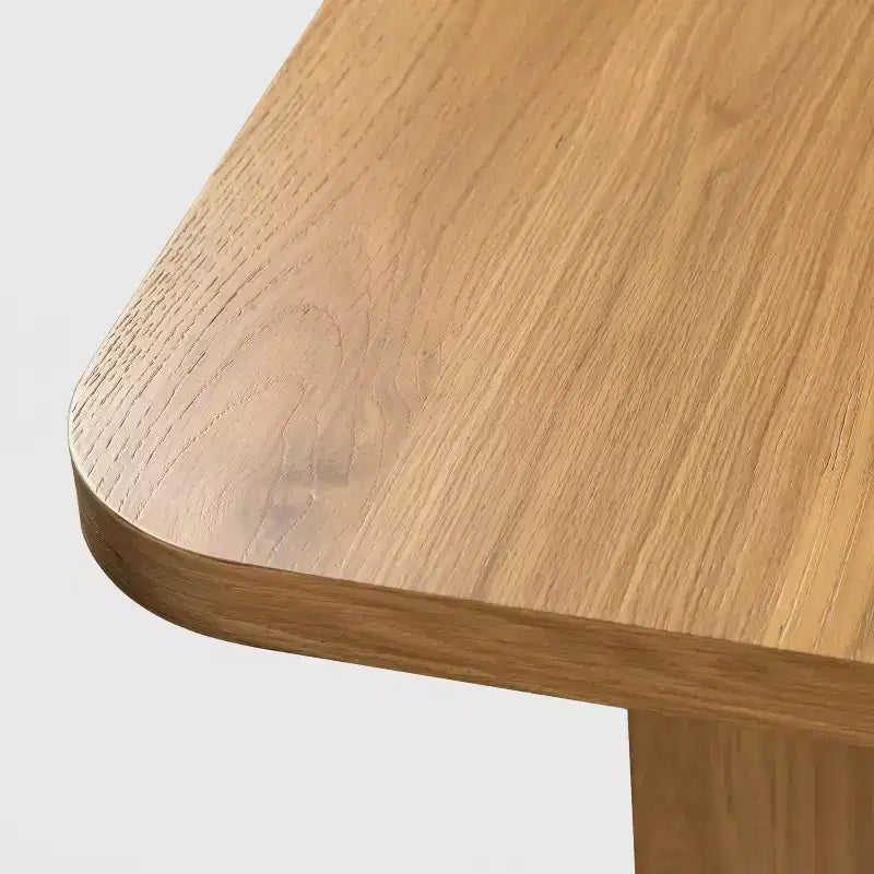 Table à manger rectangulaire en bois Mid-Century, table de cuisine en rotin