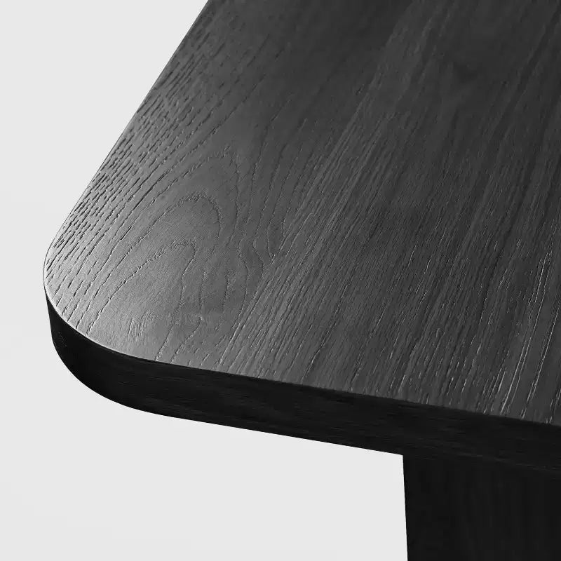 Table à manger rectangulaire en bois Mid-Century, table de cuisine en rotin